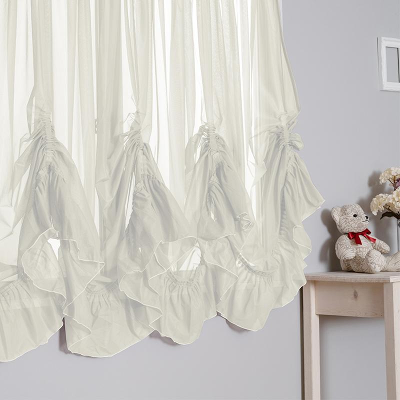 友安製作所 出窓用カーテン レース バルーンカーテン 出窓 小窓 既製