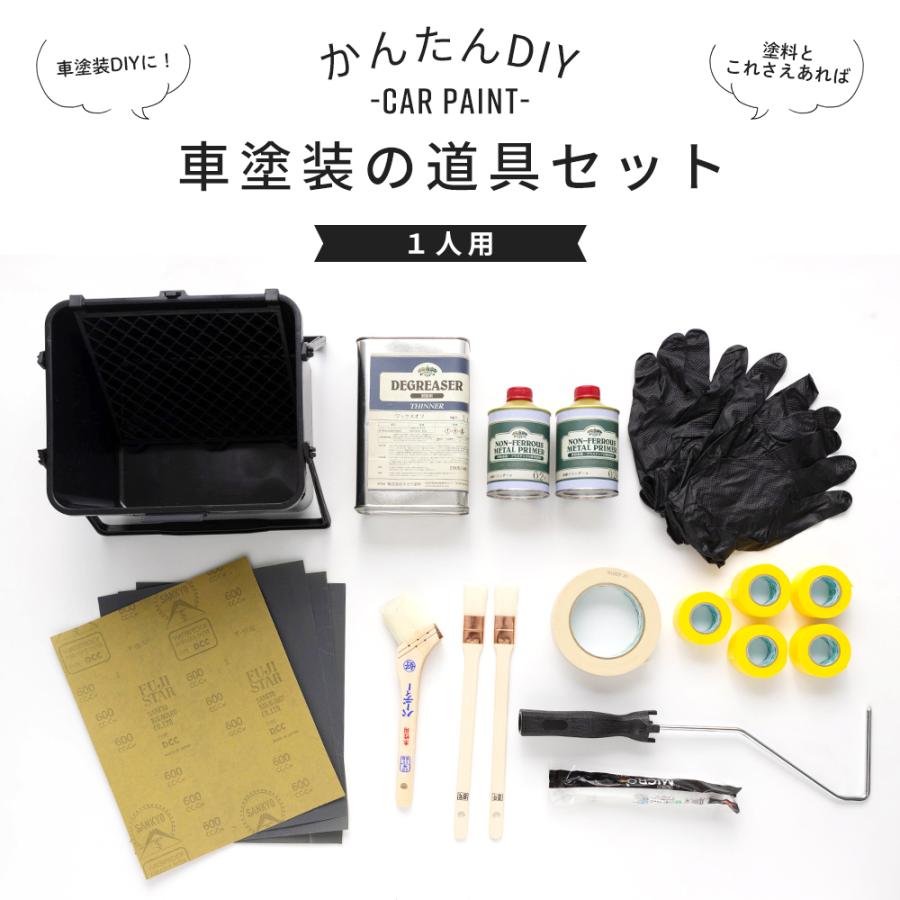 車塗装 自分で 全塗装 刷毛塗り ローラー 塗装 道具 施工道具セット はじめて車塗装セット 1人用セット Toolcarpaintset1 壁紙 Diyインテリア通販 イゴコチ 通販 Yahoo ショッピング