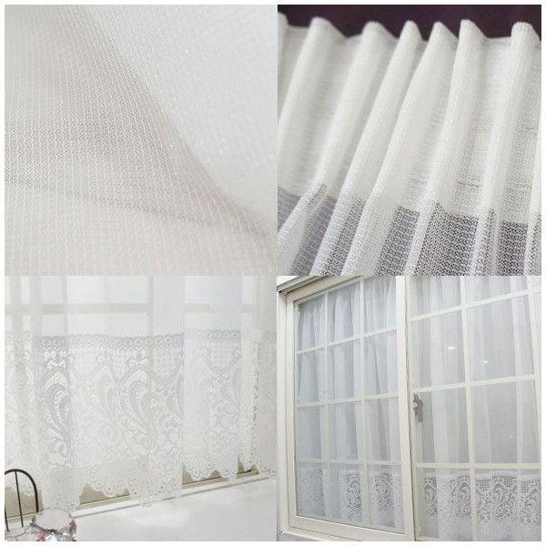 【115×89】変形の出窓などに　リネン調カーテンとレースカーテン　各1枚 115×89】変形の出窓などに リネン調カーテンとレースカーテン 各1