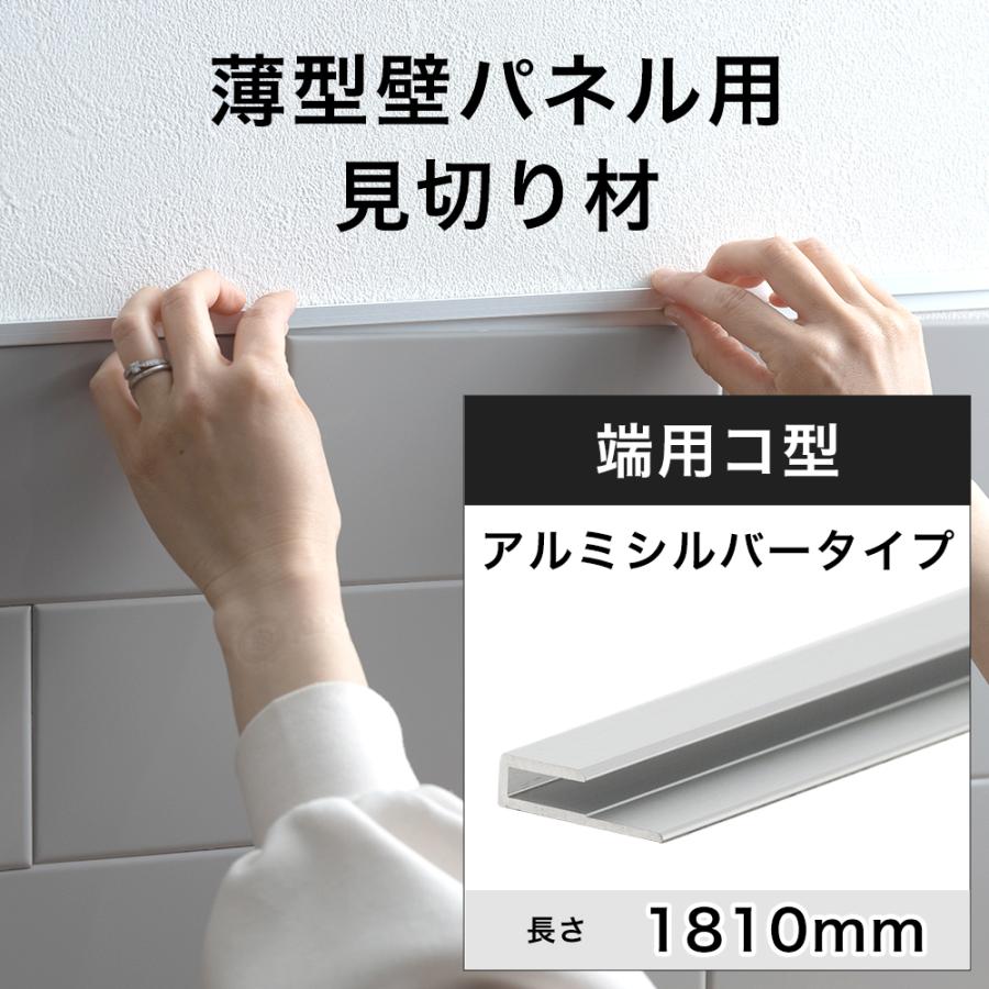 友安製作所 見切り材 壁 アルミ シルバー 端用 コ型 天井 薄型壁パネル