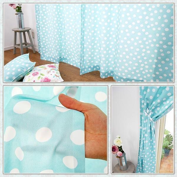 カーテン インポートカーテン 水玉 ドット YH934ドラジェ サイズ