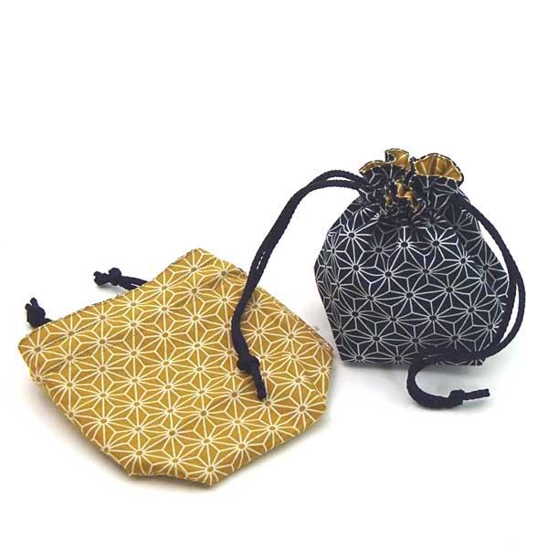 なんと携帯便利なバッグ付 囲碁ラボオリジナル駒袋 六角（ろっかく）和