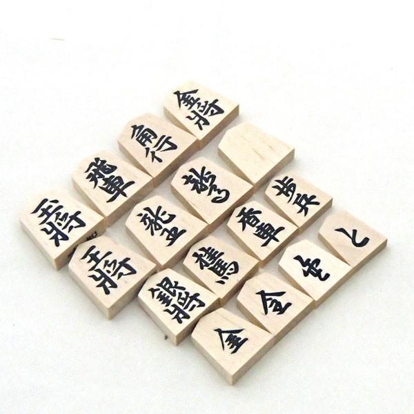 将棋セット 新桂2寸足付接合将棋盤竹と白椿上彫駒の足付将棋盤セット
