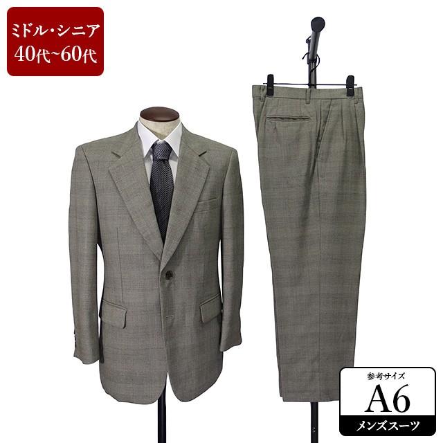 Uppish スーツ メンズ A6体 ライトブラウングレー 秋冬春向き シングル
