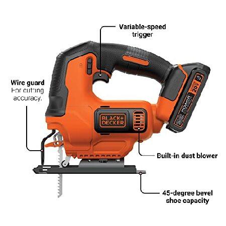 BLACK　DECKER　20V　MAX*　Jig　Cordless　POWERCONNECT　(BDCJS20C)　Saw