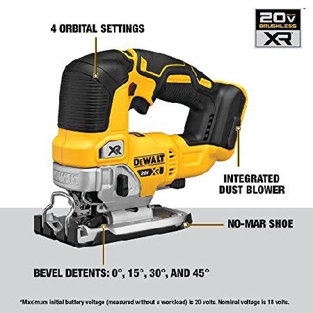 DEWALT　20V　MAX　Tool　Saw,　Jig　Yellow　(DCS334B)　Only　XR