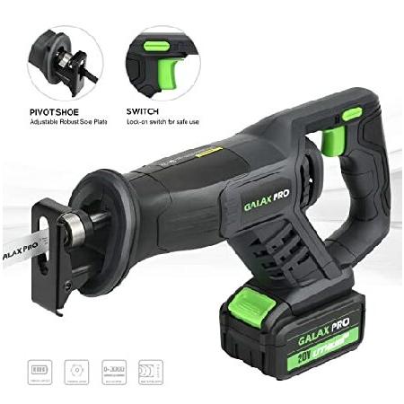 GALAX　PRO　Reciprocating　Saw　and　Tool　Circular　Blades　Lithium　with　1pcs　4.0Ah　Kit　Battery　and　Saw　Charger,　Bag　Saw　and　One　Combo