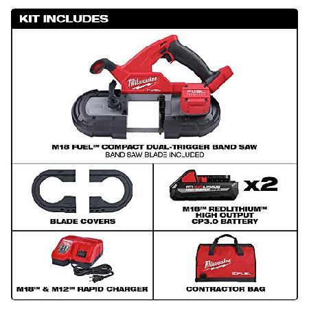 Milwaukee　2829S-22　M18　Saw　3-1　Dual-Trigger　Compact　Lithium-Ion　Cordless　in.　(3　FUEL　Kit　Band　Ah)