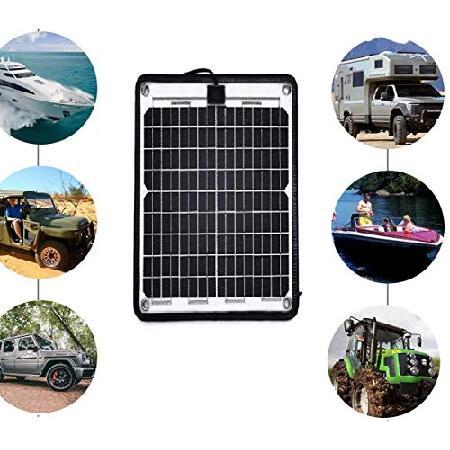 販壳・価格比較 SolarEnz Trolling Motor Battery Charger 10W 24VBattery Charger Trickle Solar Charger， Travel Trailer， Boats、RV ＆ Marine Solar Panel， Monitoring Buoy