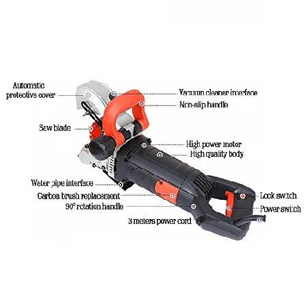 ZXMOTO　Wall　Groove　Machine　Carry　Brick　Blades　Marble　PCS　Wall　Granite　Box　Slotting　Electric　for　Saw　4800W,With　Con　Chaser　110V　Cutting　Wall　Machine