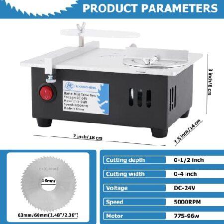 Mini　Table　Saw　Precision　Portable　Wood　96W　S6　Blades,　for　Metal　Speed　Plastic　Supply,　Table　Saws　for　Crafts,　Adjustable　Multifunctional　Power　Cuttin