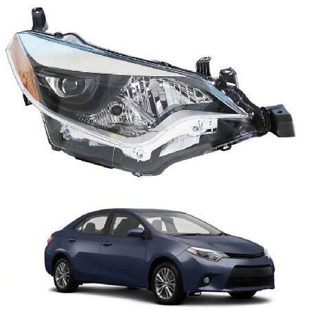 夏の新作コレクション Headlamps Compatible with Toyota Corolla 2014 2015 2016 4Dr Sedan All Submodels Headlight Assembly Corolla Headlamp Driver + Passenger Side