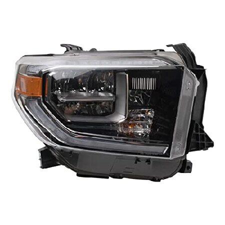 Right Headlight Assembly LED Smoked Lens Compatible with 2018