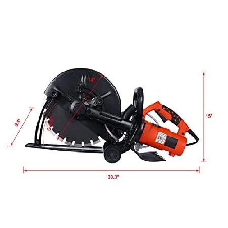 2800W　Electric　Cutter　Saw　with　Cut　Saw　Water　Circular　Roller　Guide　in　Line　Concrete　14　Saw　Off　Dry　Saw　Wet　Power　Concrete　Cutter　Attachment