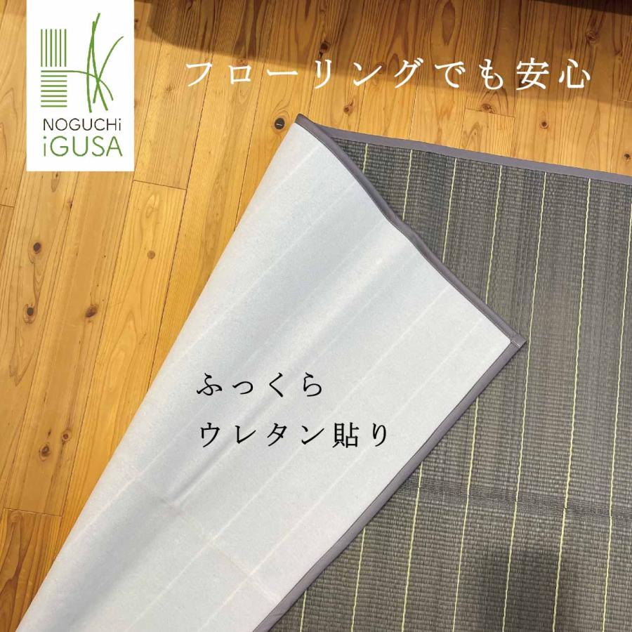 い草のラグマット（約191×191㎝）　国産 ござ 日本製 畳 上敷 カーペット イケヒコ い草上敷き 純国産 い草ラグカーペット DXランクス総色