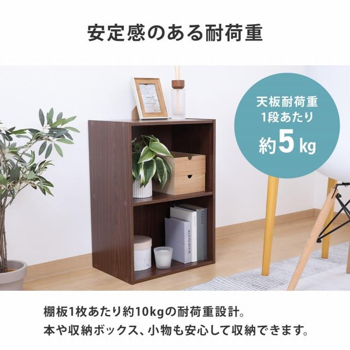 不二貿易（Fuji Boeki） カラーボックス 2段 2個セット 棚 本棚 2段