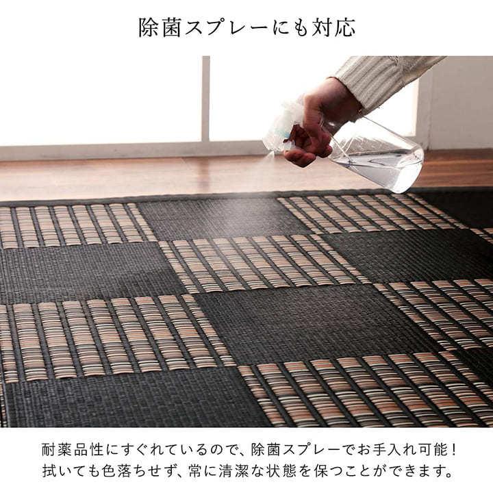イケヒコ PPラグ 洗える カーペット 防ダニ ウィード 本間6畳 約286