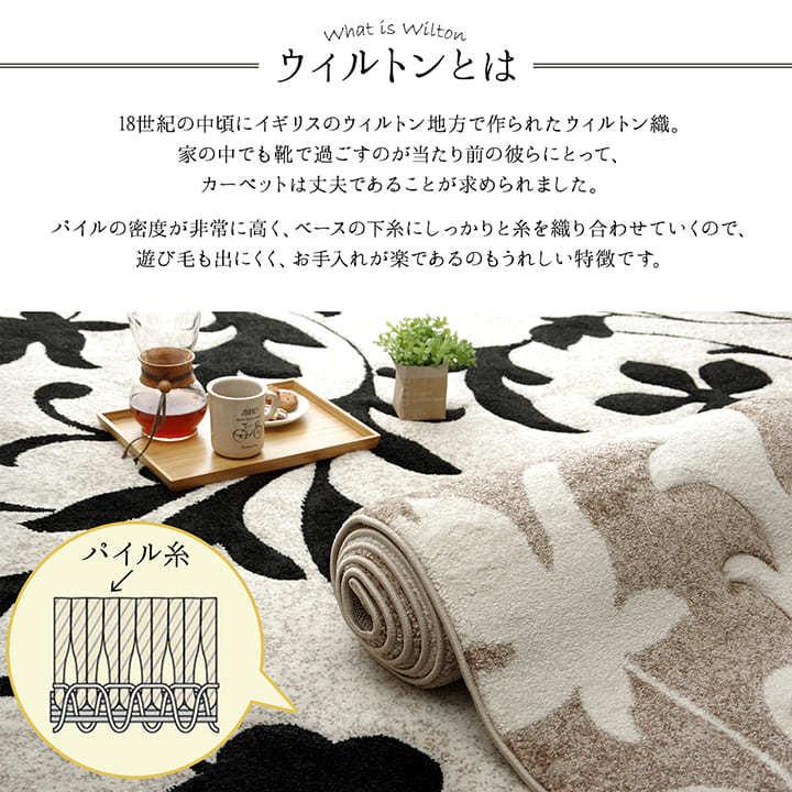 イケヒコ 玄関マット ルームマット ウィルトンラグ ネム 約80×140cm