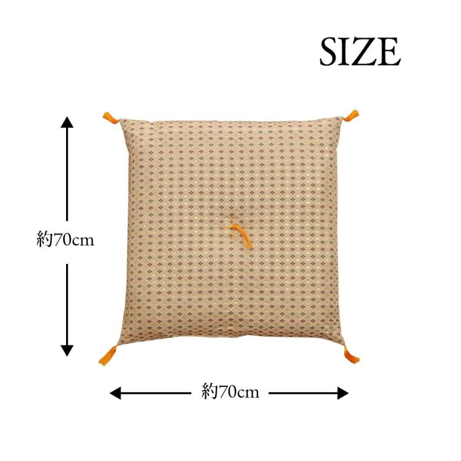 イケヒコ 仏前座布団 金らん御前座布団 低反発 白虎(びゃっこ) 約70