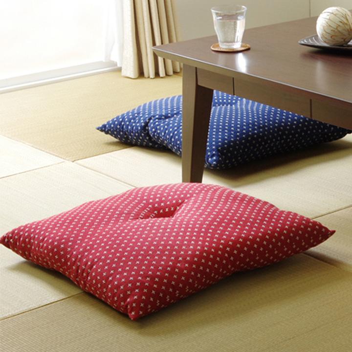イケヒコ 座布団 クッション 厚い 銘仙判 セット 刺し子 55×59cm イケヒコ 座布団 クッション 厚い 銘仙判 セット 刺し子 55×59cm