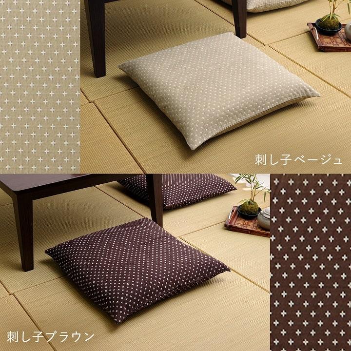 新品　ローズ柄　刺繍座布団カバー　銘仙判　55cmx59cm 　5枚組 座布団 カバー 5枚組 55cm×59cm 55 59 銘仙判 しぼり柄 綿100
