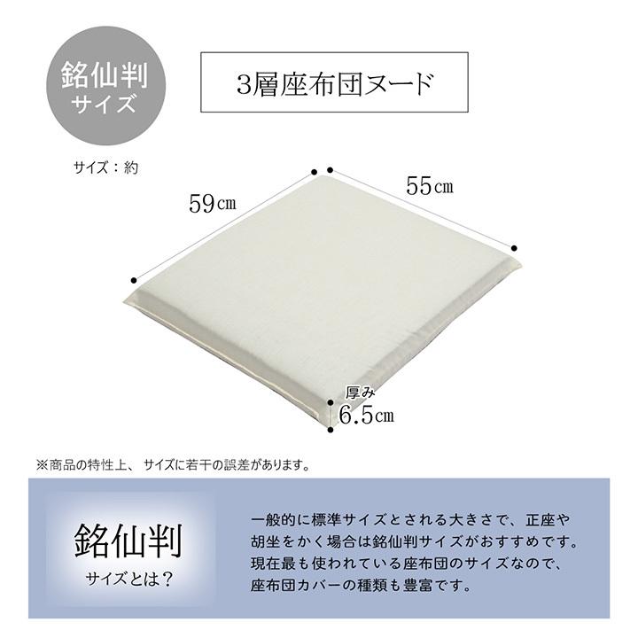 イケヒコ ヌード座布団 （中身三層タイプ） 5枚組 セット 洗える 厚み