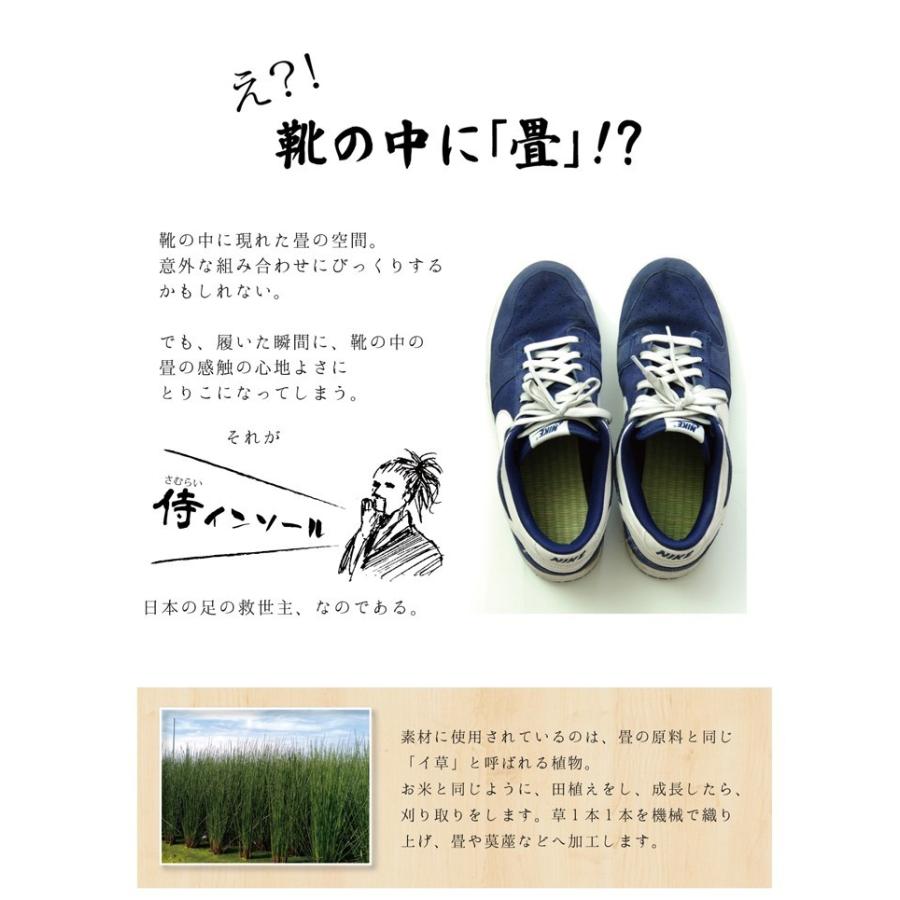 い草インソール 消臭 メンズ レディース 中敷き インソール 侍