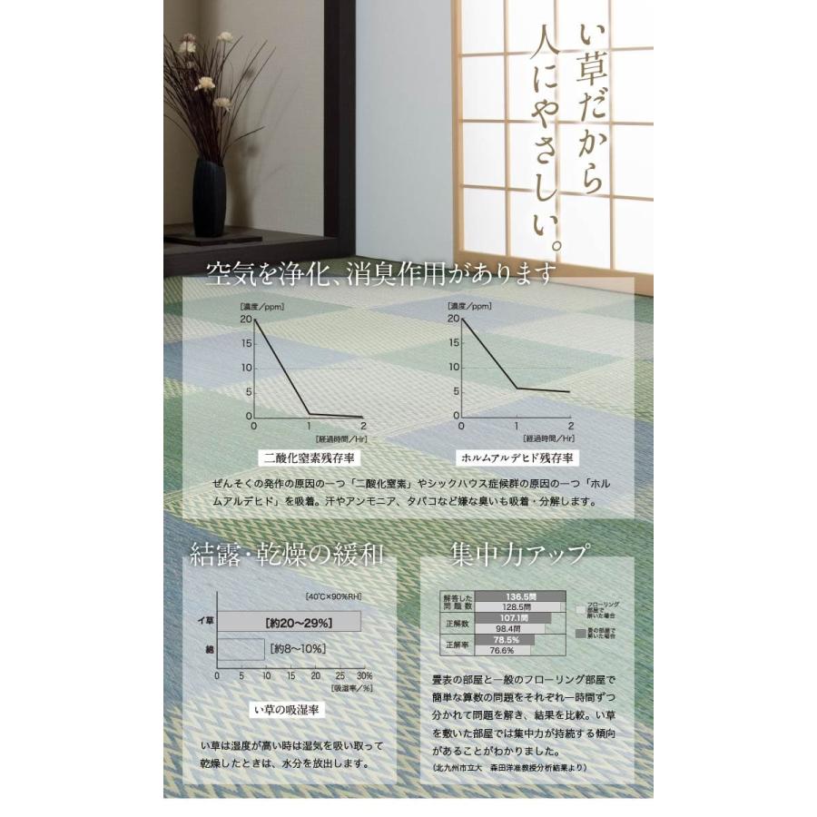 花ござ ニューピア 本間 3畳 191×286cm ゴザ い草ラグ い草カーペット 畳の上に敷くもの 茣蓙 上敷 畳 イグサ 夏 井草_7
