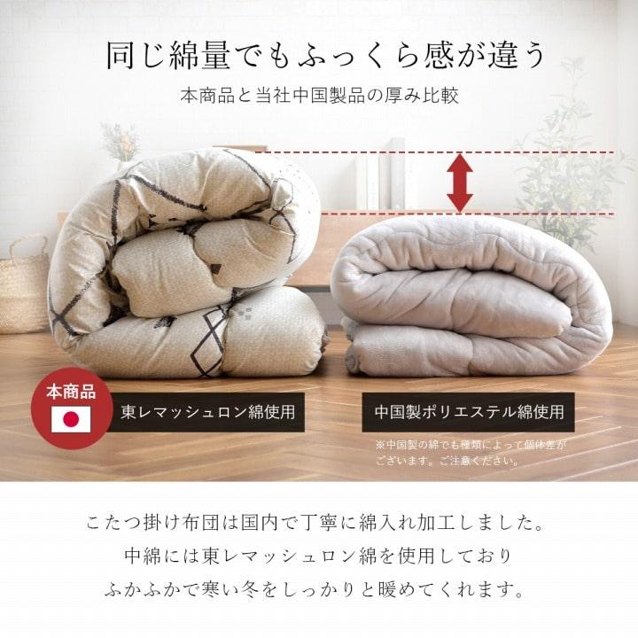 イケヒコ こたつ布団 正方形 日本製 こたつ掛け布団 選べるこたつ布団