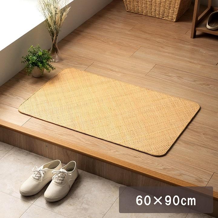 イケヒコ 玄関マット みらい 宝麗 マット 約60×90cm ラタン 籐 網代