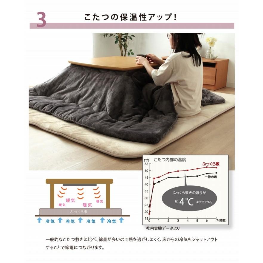 イケヒコ ラグ ラグマット こたつ敷布団 ふっくら敷きフィーラ 約190