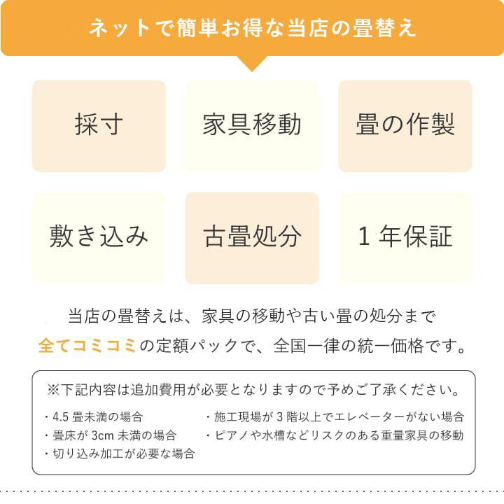 P5倍 畳替え おしゃれ 新調 6畳 江戸間 樹脂畳 い草 ハイブリッド 88cm×176cm 国産 ペット 子供 耐久性  貼替 ござ 交換 PP 和室 たたみ おすすめ 新調｜igusakotatu｜19