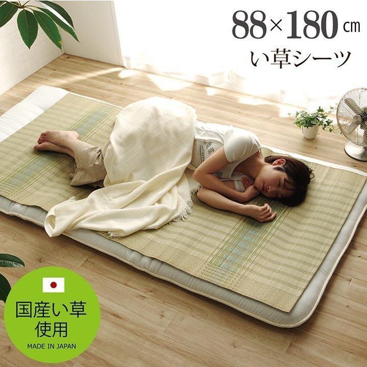 寝ござ 国産 夕涼み 180cm シングル い草 夏 夏用 寝具 い草シーツ 井草 ゴザ 日本 寝茣蓙 イグサ 寝汗対策 おしゃれ 省エネ エコ い草王国こたつ王国paypayモール店 通販 Paypayモール