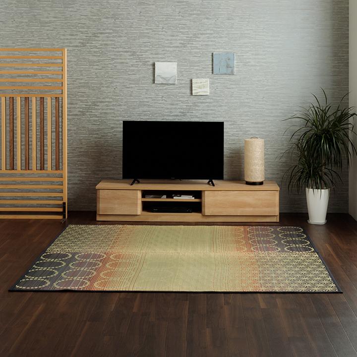 イケヒコ い草ラグ 3畳 NS麻モダン 191×250cm ラグマット イケヒコ い草ラグ 3畳 NS麻モダン 191×250cm ラグマット