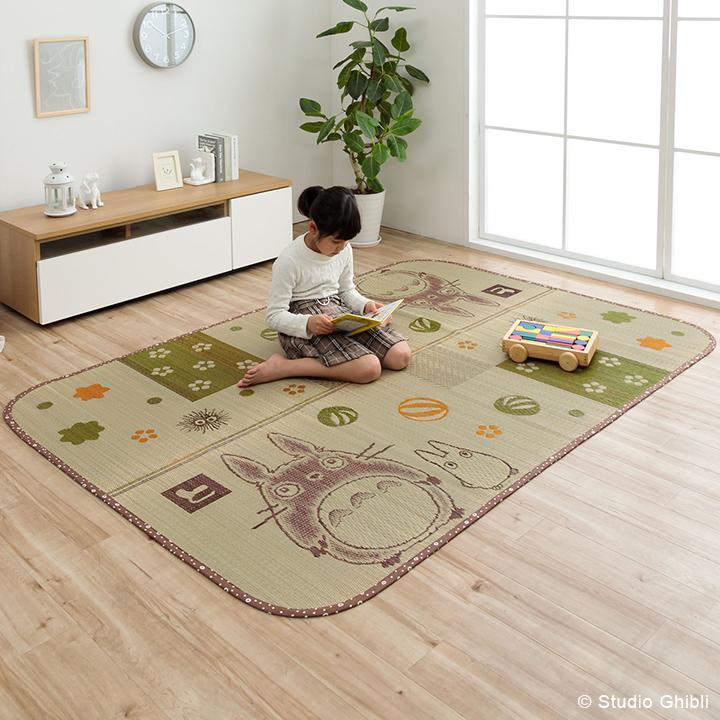 イケヒコ い草ラグ 1.5畳 トトロ 和ごころ 140×200cm 国産 井草 となり