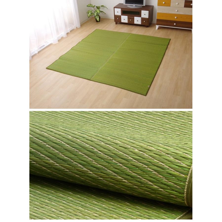 イケヒコ い草ラグ 3畳 国産 Fソリッド 191×250cm ふっくら 夏用 ラグ