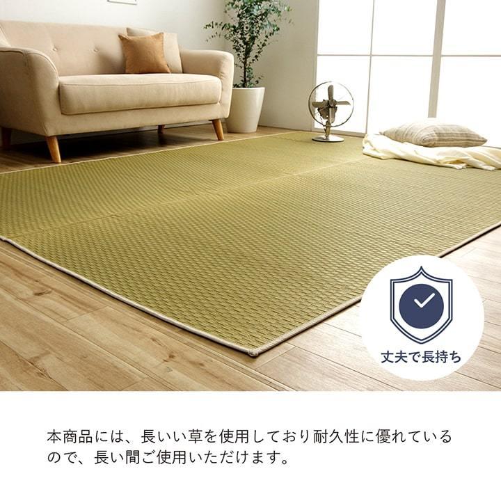 イケヒコ い草ラグ 2畳 DXプレーン 約191×191cm ござ ゴザ 国産 夏用