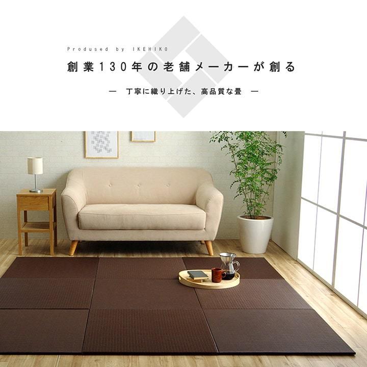 イケヒコ 置き畳 トリム 70×70cm 9枚 セット 琉球畳 ユニット畳 国産