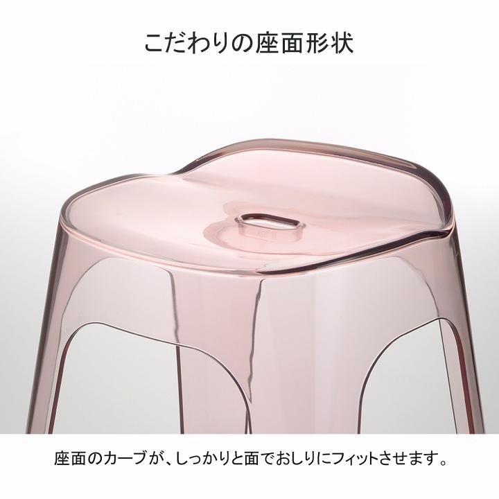 バス用品 リュクレ 腰かけ 高さ 35cm 3点セット 腰かけ + 湯おけ + 手おけ 日本製 お風呂 セット 椅子 バスチェア 風呂椅子 イス 浴槽 桶 スケルトン_6