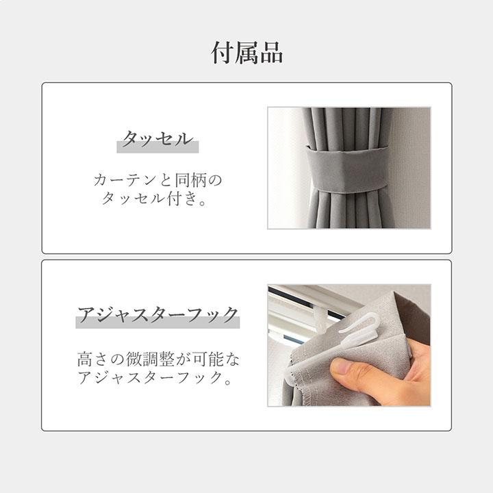 カーテン ドレープカーテン 幅100cm 2枚組 シャンテ 遮光 2級 遮光