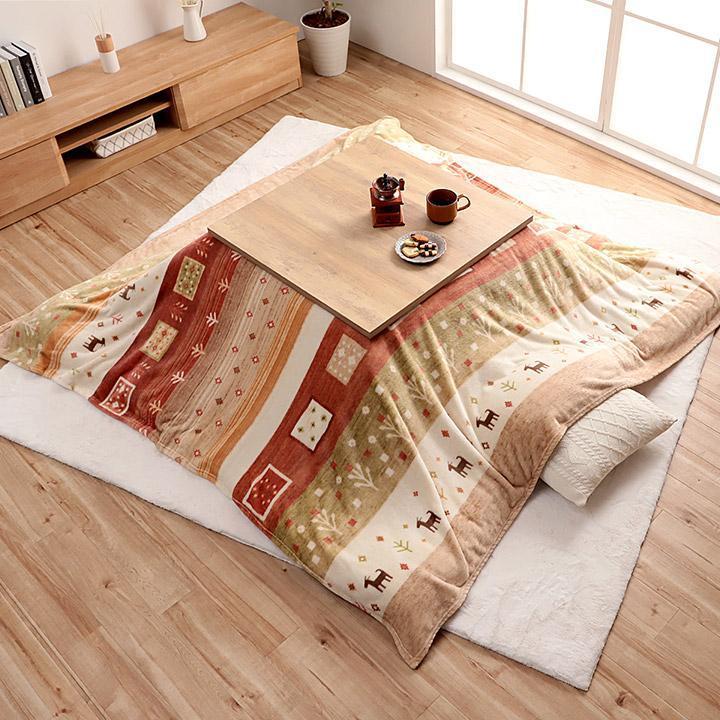 イケヒコ こたつ上掛け カバー 正方形 カルド 上掛け 195×195cm 撥水