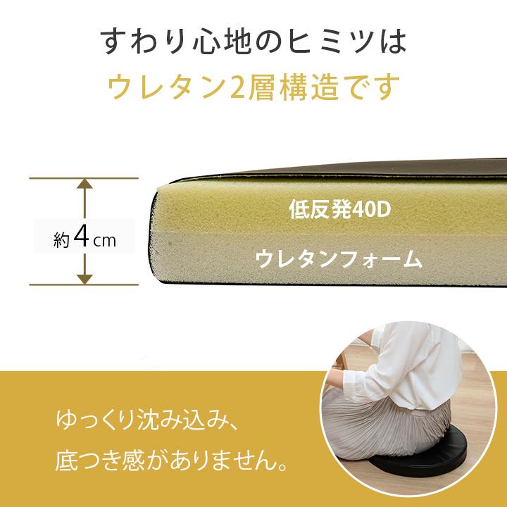 低反発クッション PVCソフトレザー 丸形 グレイス 約40円形×4cm 低反発クッション PVCソフトレザー 丸形 グレイス 約40円形×4cm