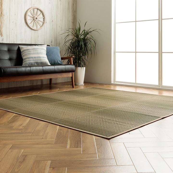 イケヒコ い草ラグ 3畳 NSナセル 180×240cm ラグマット おしゃれ 夏用
