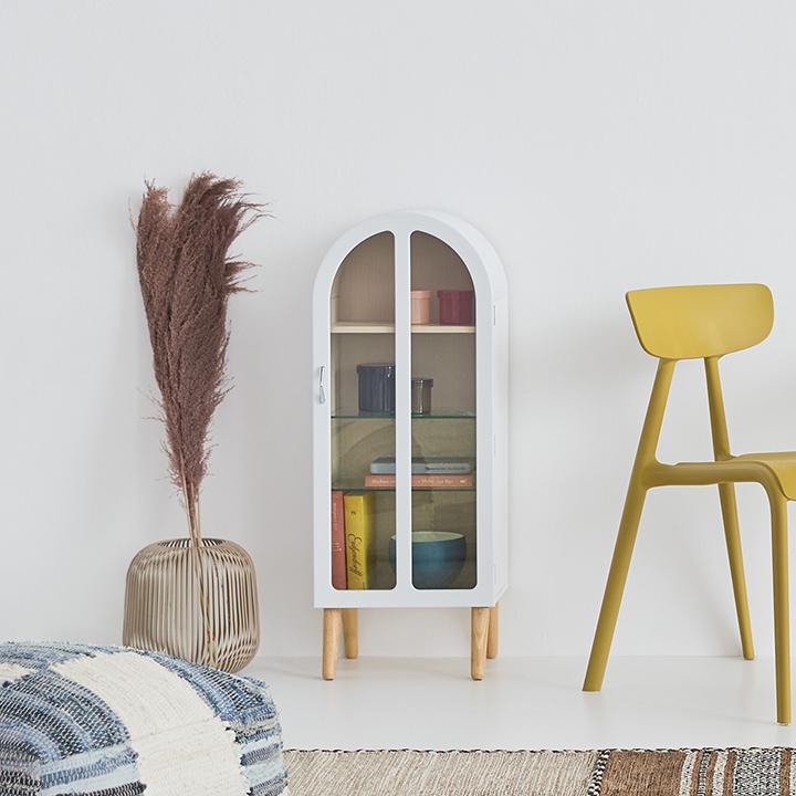 東谷 コレクションシェルフ PT-621 36.5×25×95cm キャビネット 4段 白