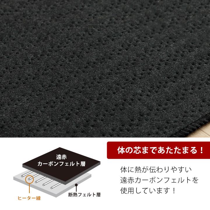 広電（KODEN） ホットカーペット 2畳 電気カーペット 遠赤 176×176cm