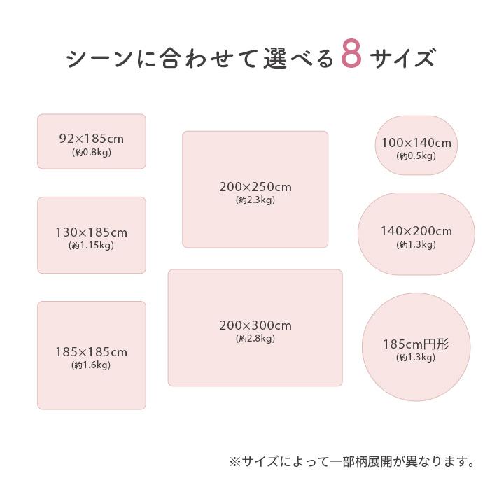 ラグ カーペット 洗える ラグマット 楕円 円形 抗菌 防臭 11柄から