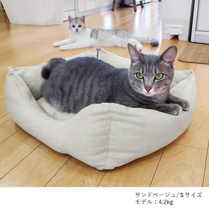 日本製 ペット ベッド スクエア S ペットベッド 洗える おしゃれ
