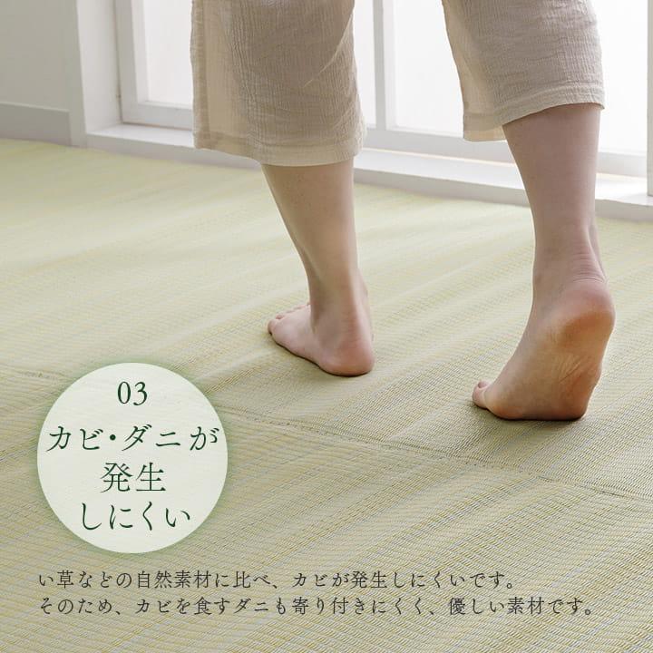 イケヒコ ppラグ カーペット ござ 洗える 本間 8畳 382×382cm レウィル