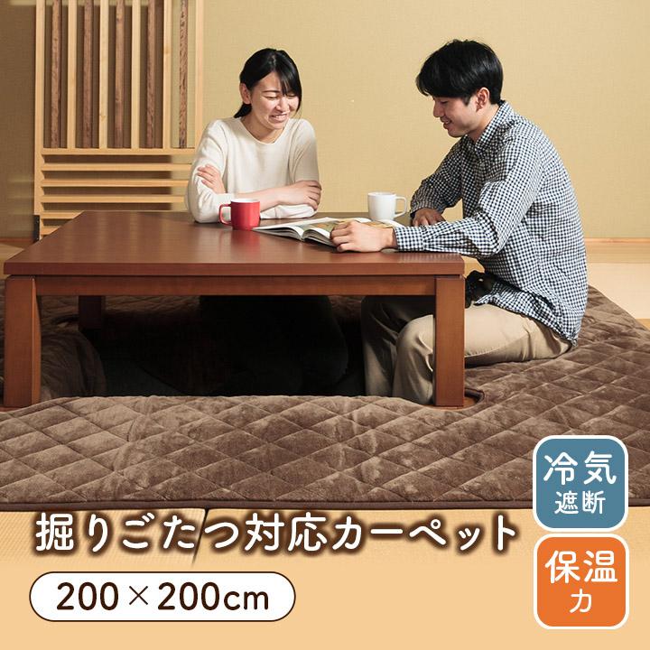 イケヒコ 掘りごたつ用カーペット ラグ カーペット Hディグ 約200