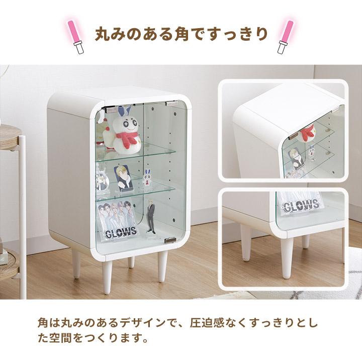 新品　未使用　小物　収納　ガラス　お洒落　おしゃれ　ホビー　化粧品　コレクション 推し活 グッズ 収納 収納棚 ガラスケース コレクションケース